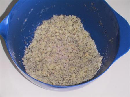 Mix almond flour, spices, onion