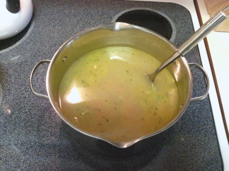 Soup simmering